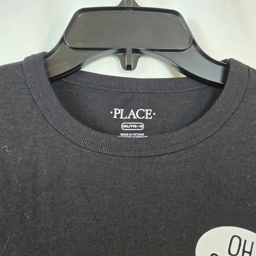 Children's Place Boys Black Brown Gingerbread Ninja Short Sleeve Graphic Tee XXL